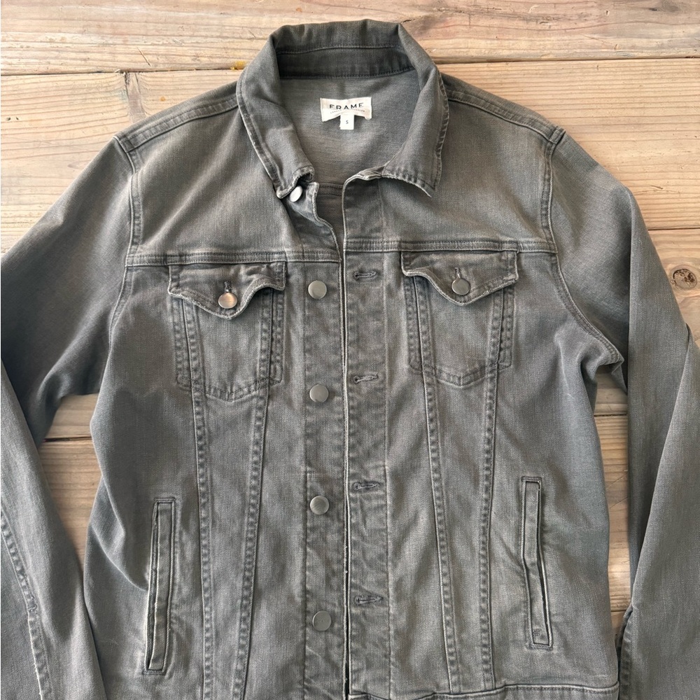 Frame Denim Gray Lightweight Shirt Jacket